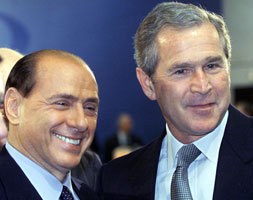 Berlusconi y Bush