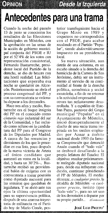 Primera parte de los Antecedentes para una Trama